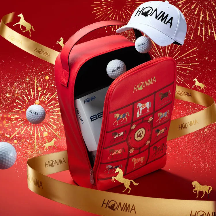 HONMA 高尔夫球礼盒马年礼袋福袋便携手提鞋袋新年礼物礼盒送礼