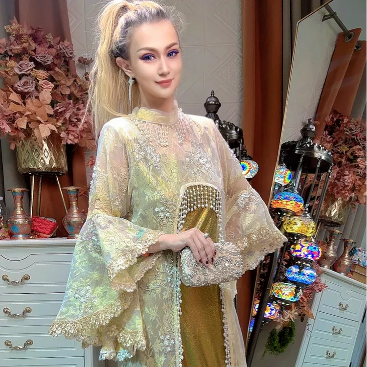 2025新薄款蕾丝刺绣重工两件套