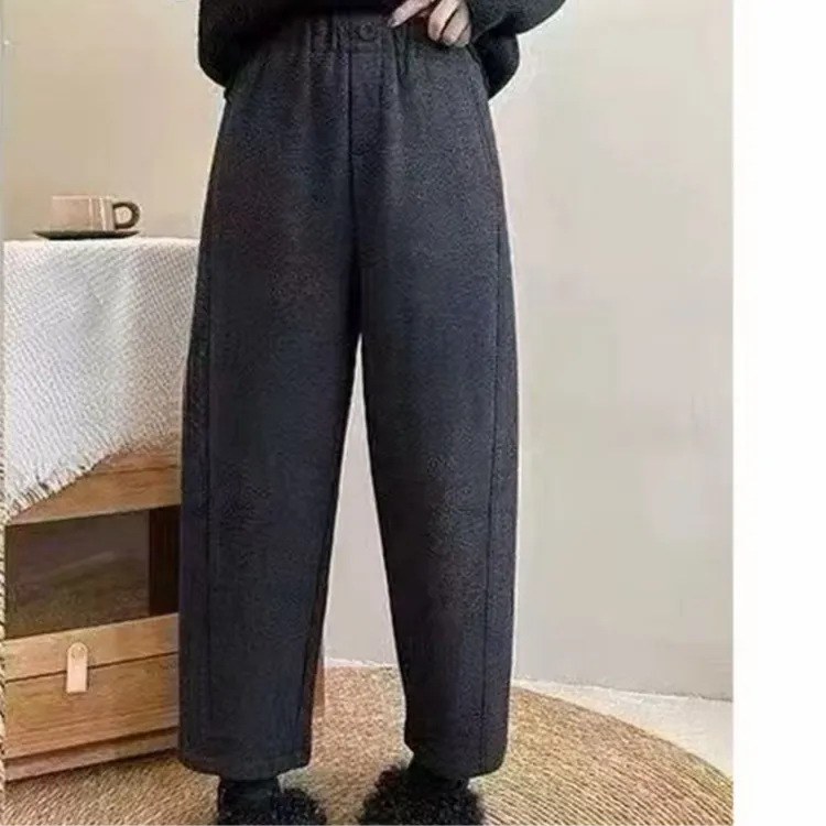 “一条线”藏胯宽加绒窄胯裤奶奶裤西裤休闲裤（裤长97左右）卡码拍小