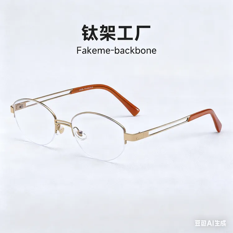 FK钛架同款老钱风光学镜框格雷系素颜镜框轻奢风backbone纯欲配镜