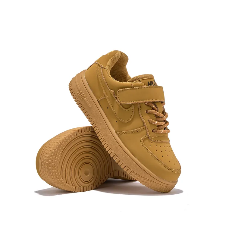 小麦色儿童板鞋2025秋季新款男童运动鞋透气休闲鞋子女童百搭潮鞋