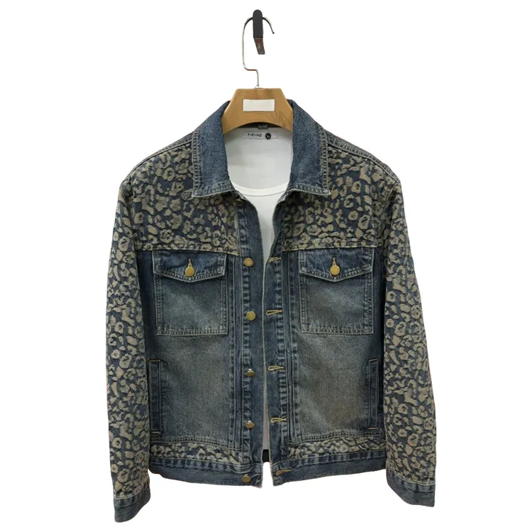 秋季新款1088男士休闲时尚百搭轻奢翻领水洗牛仔夹克上衣外套