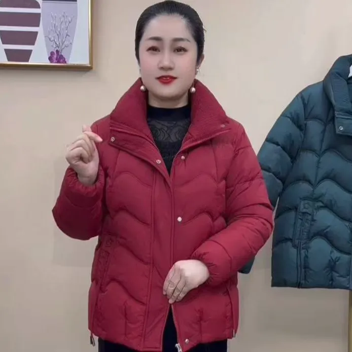 秋冬新款时尚洋气百搭显瘦气质优雅中年妈妈装保暖棉服外套2715款