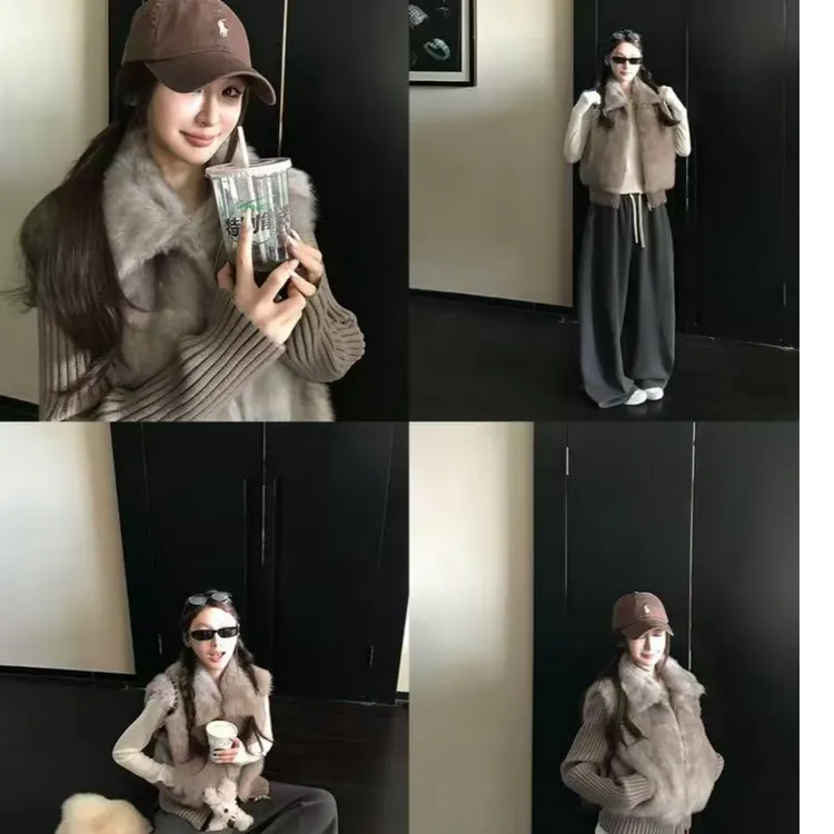 外套女秋冬2025年新款高级感小个子毛毛上衣加厚保暖时尚针织