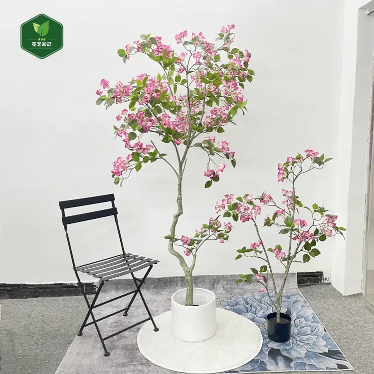 仿真绿植盆栽摆件大型三角梅树客厅摆设落地假花室内装饰防真花