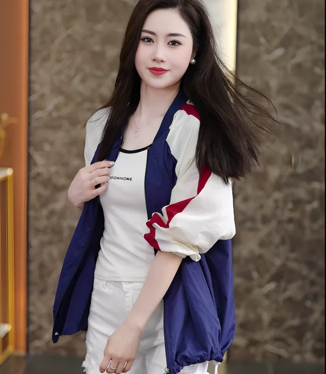 2025夏季拼接棒球服防晒外套轻薄透气休闲时尚显瘦短款春夏百搭