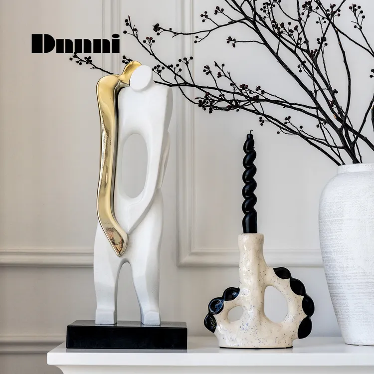抽象人物艺术摆件客厅玄关电视柜样板间烛台装饰品简约摆件
