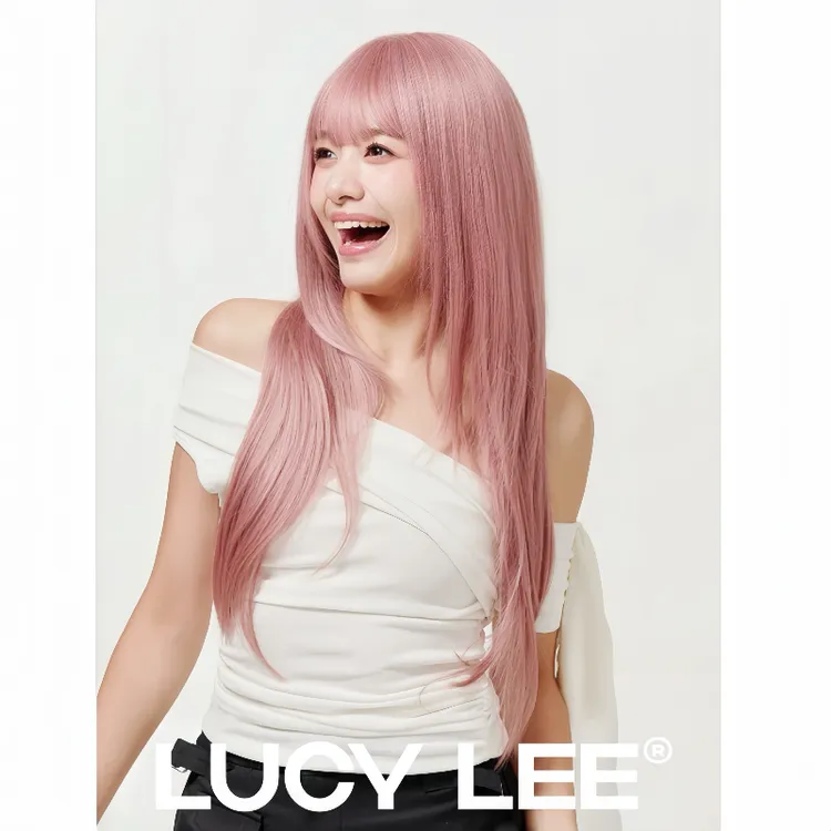 LUCYLEE【免戴发网免修剪-微醺吉赛尔】精修微醺粉色假发推荐