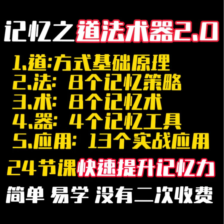 零基础快速提高背记能力-记忆力训练系统课