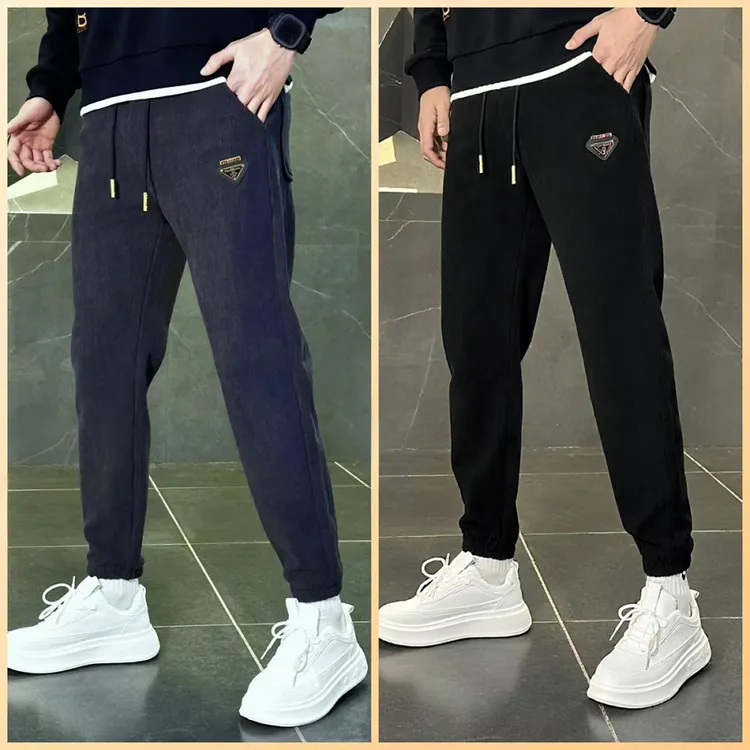 【源头工厂】秋冬款男士休闲裤 宽松束脚裤 加厚卫 百搭运动裤 9919