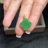 石惑珠宝+和田玉四叶草吊坠约18mm-多样性发一