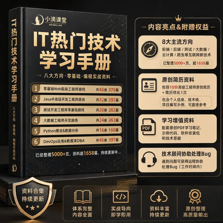 爬虫/网页/编程/IT热门技术学习手册商品图