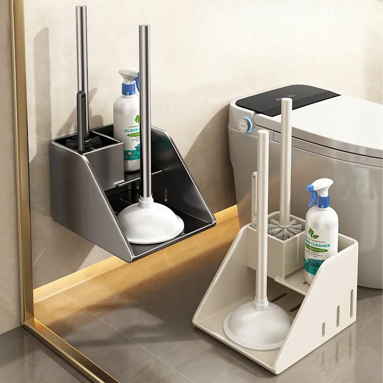 碳钢马桶刷套装置物架卫生间家用厕所无死角清洁刷马桶塞疏通神器