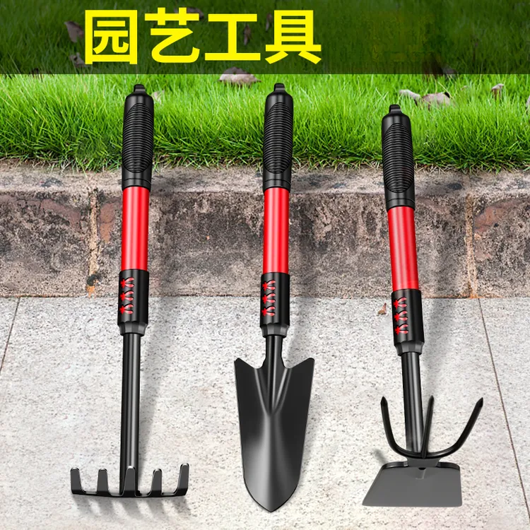 家用种花铲土工具加厚小铲子两用锄头小耙子花园农用赶海种菜专用