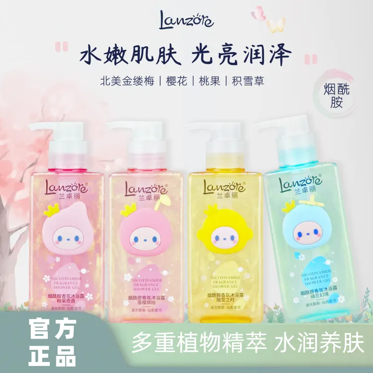 兰卓丽鎏金流沙烟酰胺香氛用品沐浴露补水保湿滋润留香持久香水
