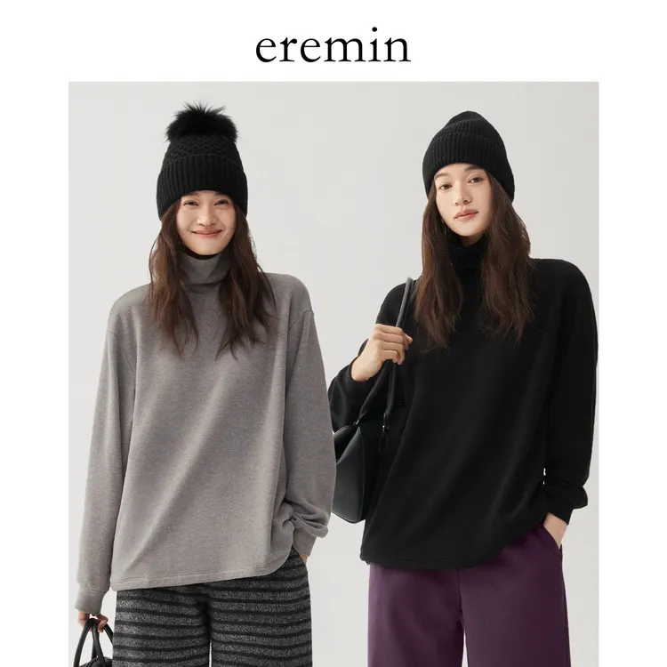 DE Mincollection 暖绒T/锁温保暖双面德绒高领舒适打底T恤55872