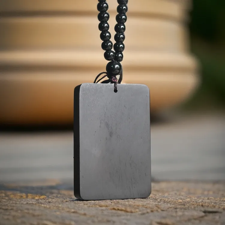 汽车挂件刻字定制后视镜平安车挂饰车载黑檀木无事牌吊坠吉祥装饰