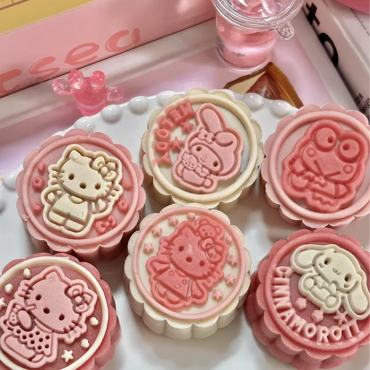 kitty月饼·三丽鸥粉色少女可爱·手作健康月饼礼盒(哈喽kitty月饼