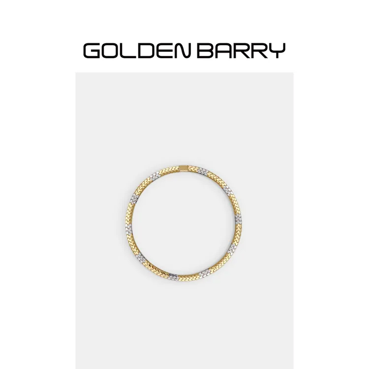 合金项链 双色蛇骨链GB063330001