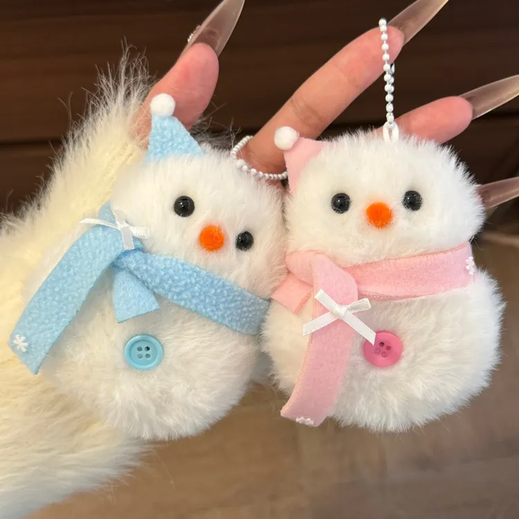 超萌围巾雪人挂件毛绒玩偶冬季创意包包钥匙扣送女友闺蜜挂饰礼物