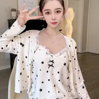 SIEOYJIEA/私迹大榕家viki【星星海岛一家】女款气质长袖家居服套装