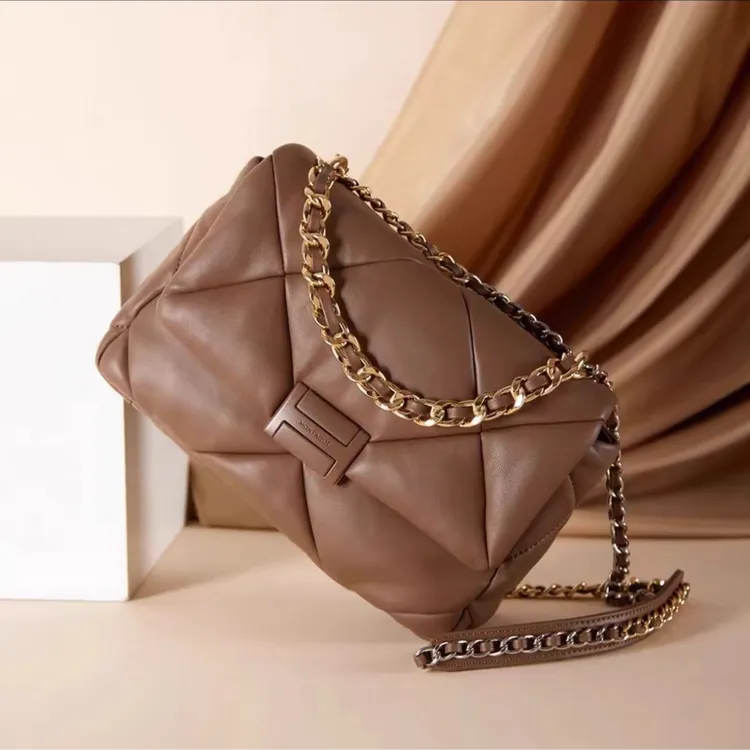 Montagut/梦特娇【镇店之宝】斜跨包轻奢小香风菱格包百搭时尚女