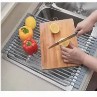 TS1399 卷帘洗碗池碗碟滤水架厨房置物架水槽硅胶沥水架