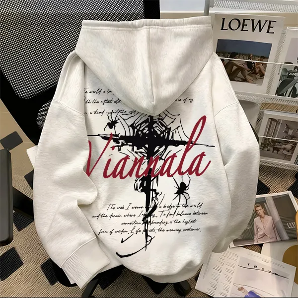 重磅500克纯棉连帽卫衣青春宽松休闲vintage个性潮流印花复古嘻哈