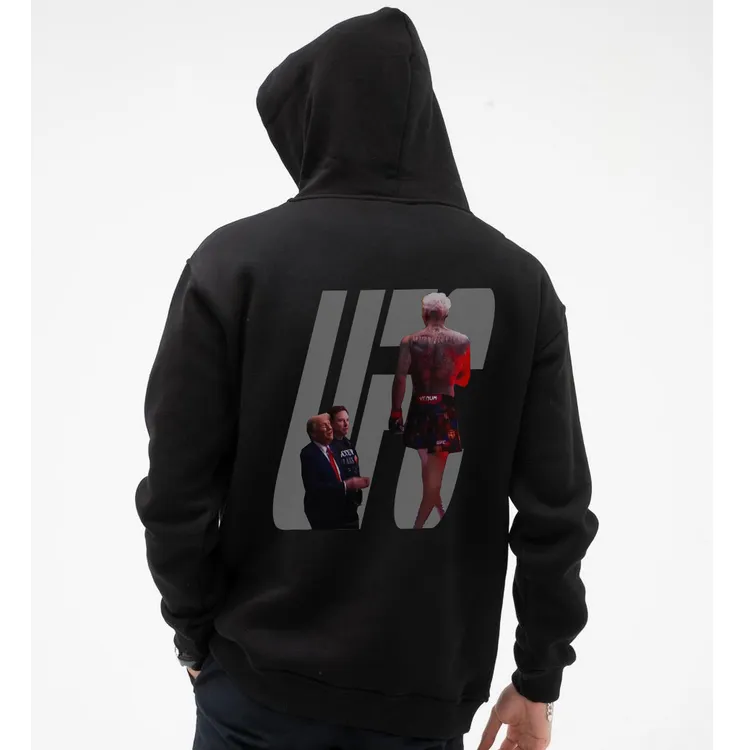 UFC奥利维拉上衣格斗卫衣硬汉短袖纯棉美式高街运动训练男百搭