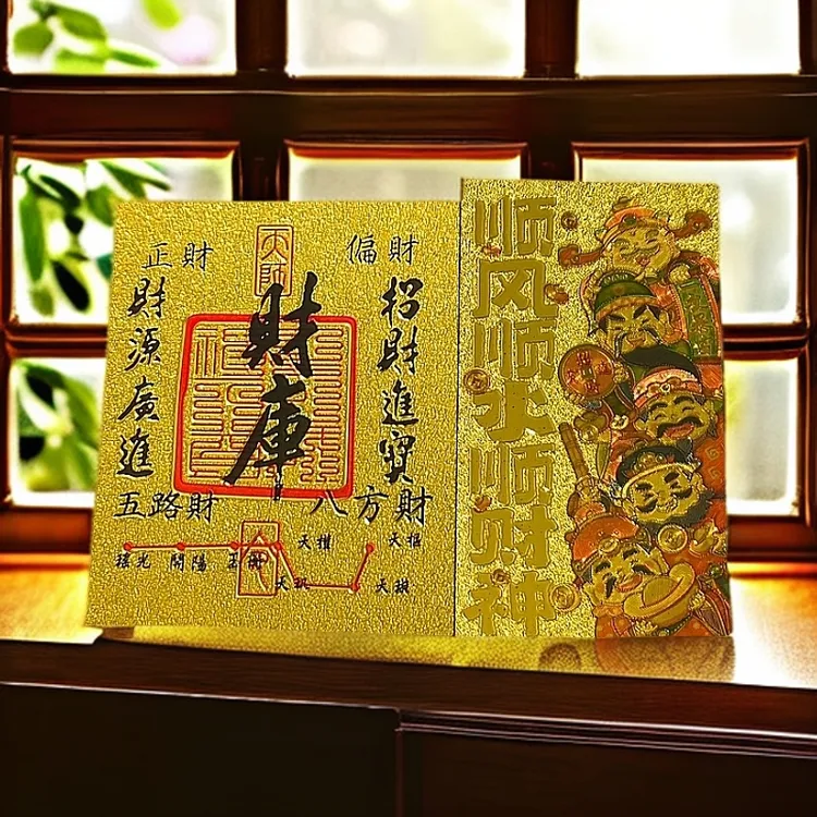 【下单就送赠品】20张/10/1张寓意手机财库贴家居饰品/流苏财库挂饰