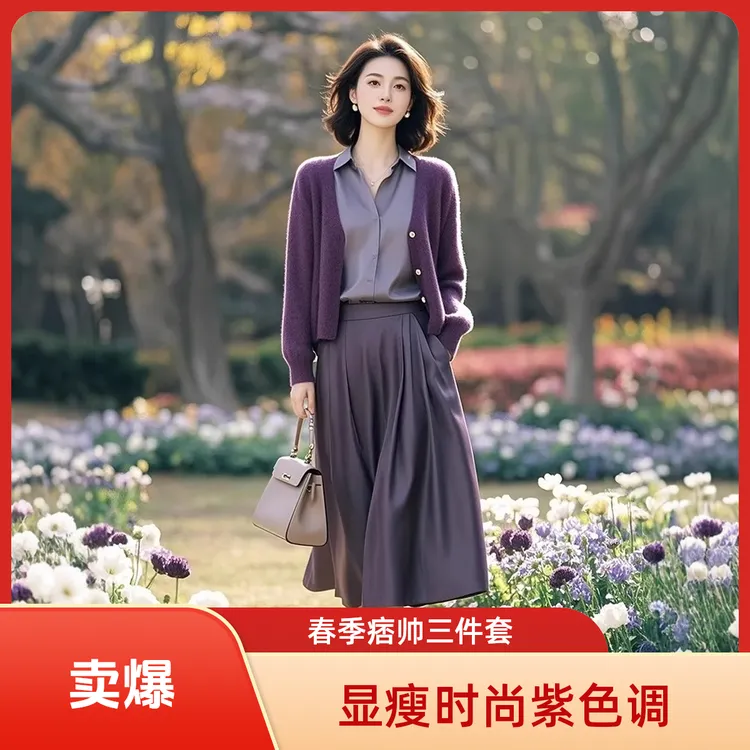 入秋冬兰知春序清冷系衣服裙子出游服装秋装女款爆款2025新款套装