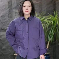 FF耐磨常规款宽松型见外包装棉服女常规染色翻领棉衣