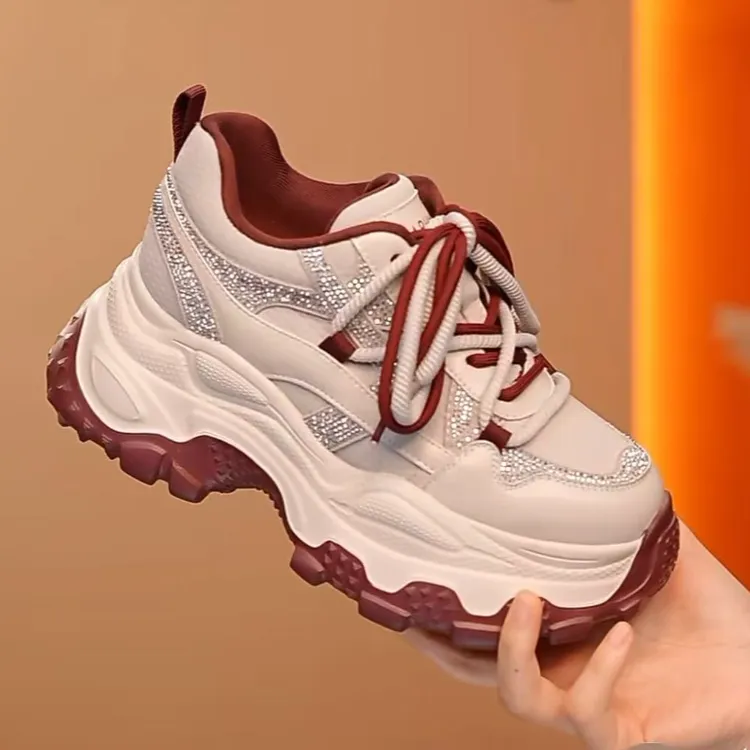 达芙妮2025秋冬新款厚底增高加绒老爹鞋时尚百搭潮流女鞋LL