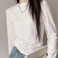 /鱼骨水溶/圆领百搭鱼骨水溶打底衫 D113