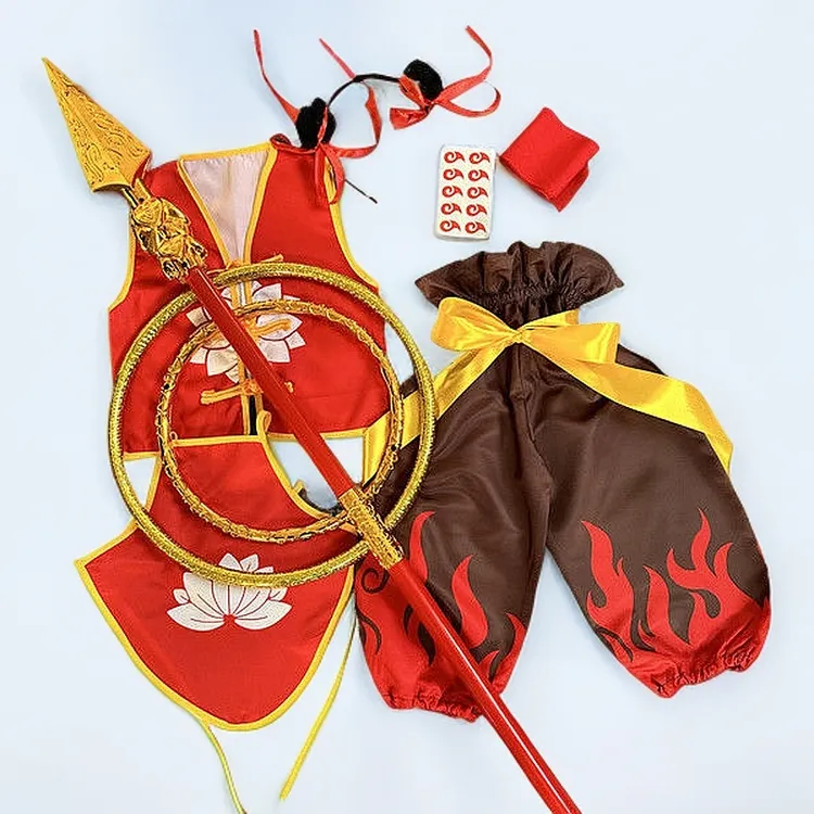 哪咤魔童降世同款衣服万圣节女童衣服全套cos演出服装摄影服装