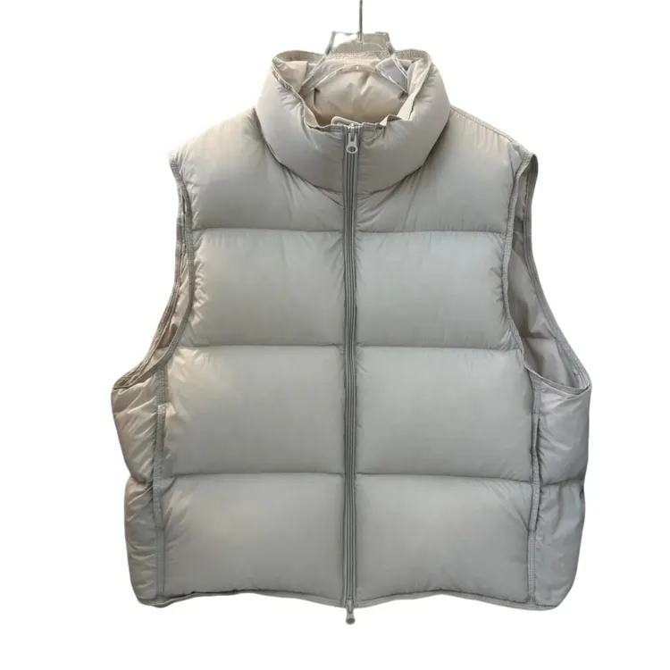 新款泡芙95白鸭绒马甲韩系蓬松立领羽绒马甲双头拉链2025爆款马甲