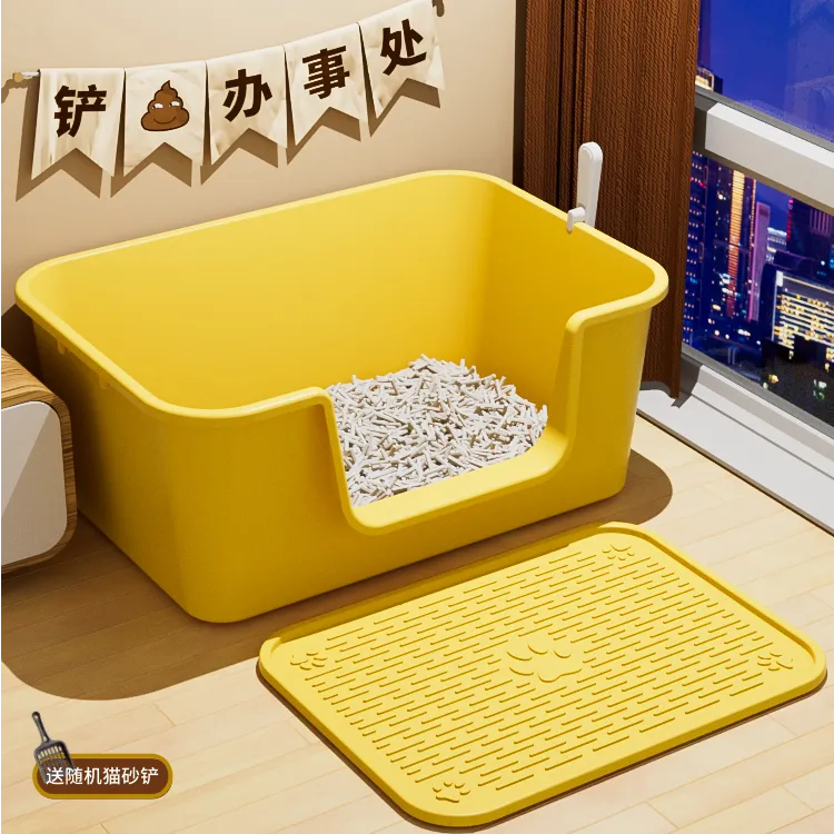 猫砂猫厕所半封闭式猫咪巨大猫沙盆猫砂垫一体猫砂养猫用品