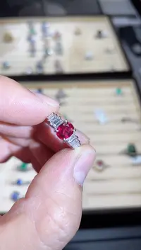 【闪购商品】红宝石戒指18K金镶嵌1.03ct