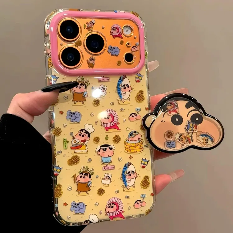 向日葵蜡笔小新适用iphone17Promax/16手机壳15/14简约13防摔全包