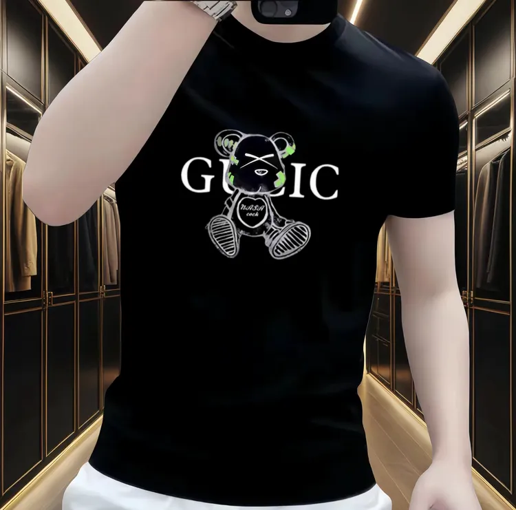 【高品质男装】2025新款潮流休闲短袖T恤简约设计感百搭上衣