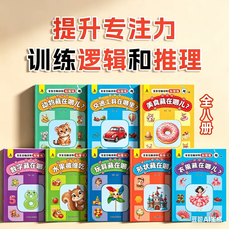 【1-3岁】宝宝全脑训练躲猫猫1-3岁全脑思维训练游戏书早教益智商品图