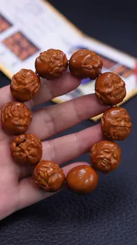 【闪购商品】橄榄核其他回血严根华本工2.3须派双面十八罗汉手串