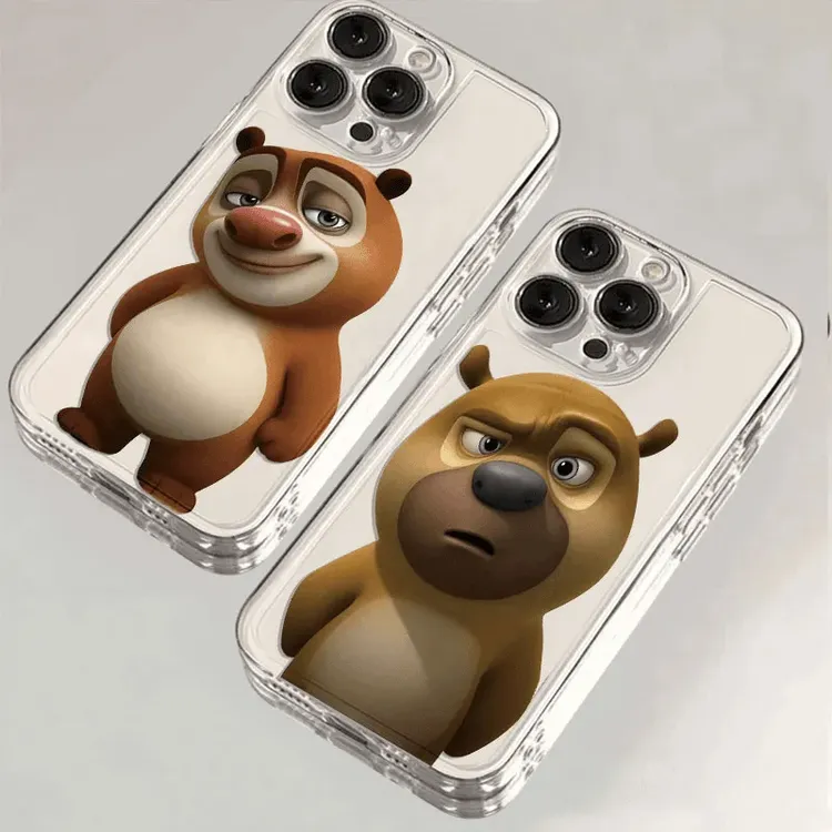 搞怪熊大熊二适用iPhone16PRO手机壳小米华为荣耀OPPO透明VIVO软