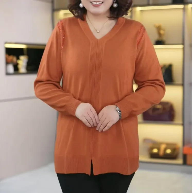 苏兰诺定制大码女装秋冬保暖显白气质优雅遮肚毛衣ZSX25A0164