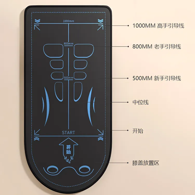 新款健腹轮专用地垫静音减震瑜伽垫家用男女健身跳绳跪垫