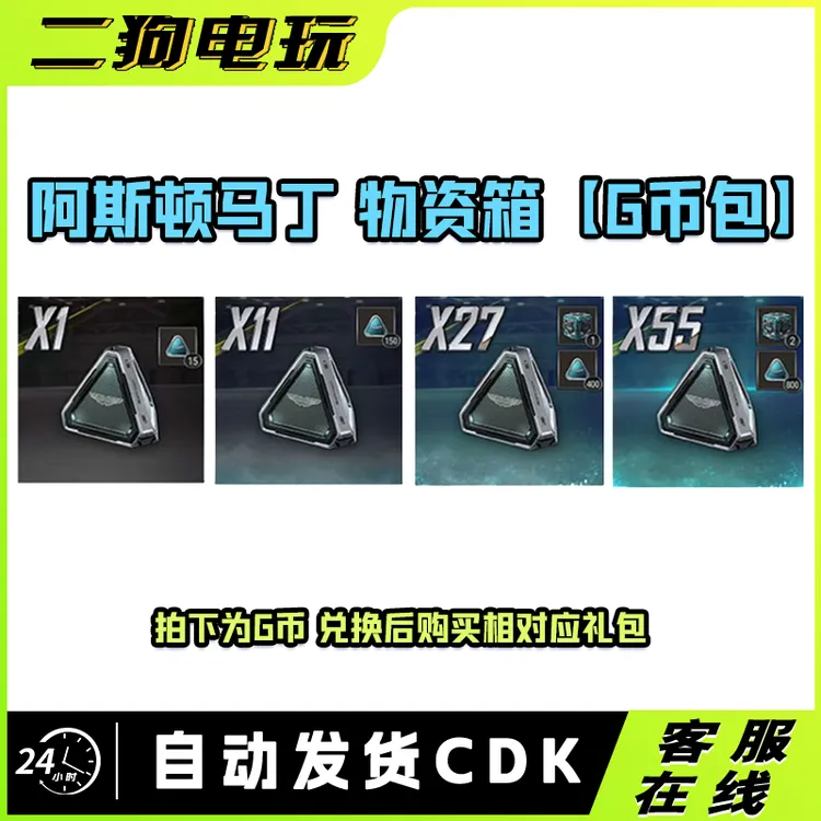 PUBG绝地求生阿斯顿马丁物资箱G币包steam自动发货商品图