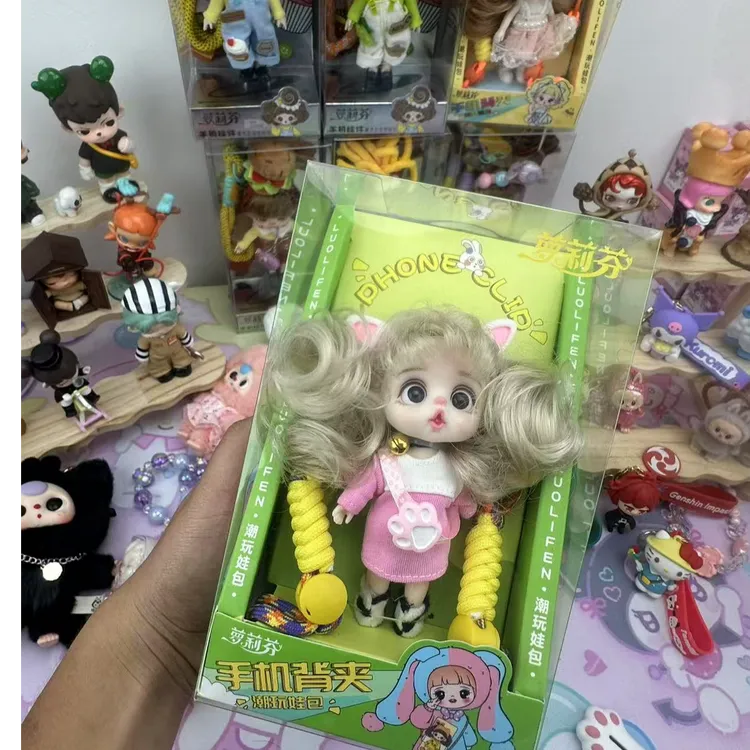 潮童娃包手机背夹可爱玩偶