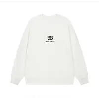 ZS【万针刺绣】男女情侣款青春设计感情侣INS圆领卫衣-B字母