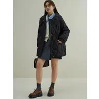 秋冬新款甜美大翻领系带收腰女羽绒保暖外套8516（B14-4）（FL）