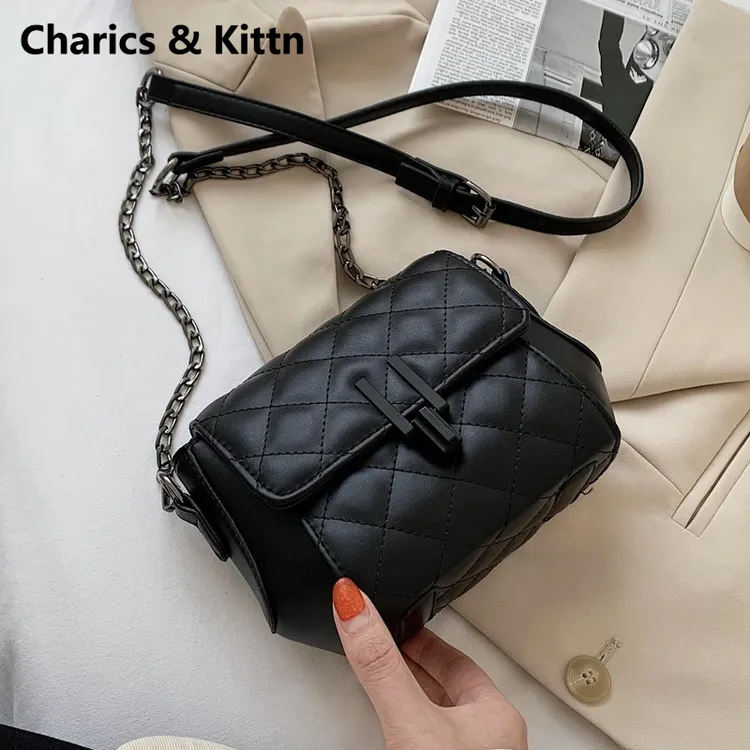 Charics&Kittn女包包2025新款包包女士斜挎小包真皮链条今年流行
